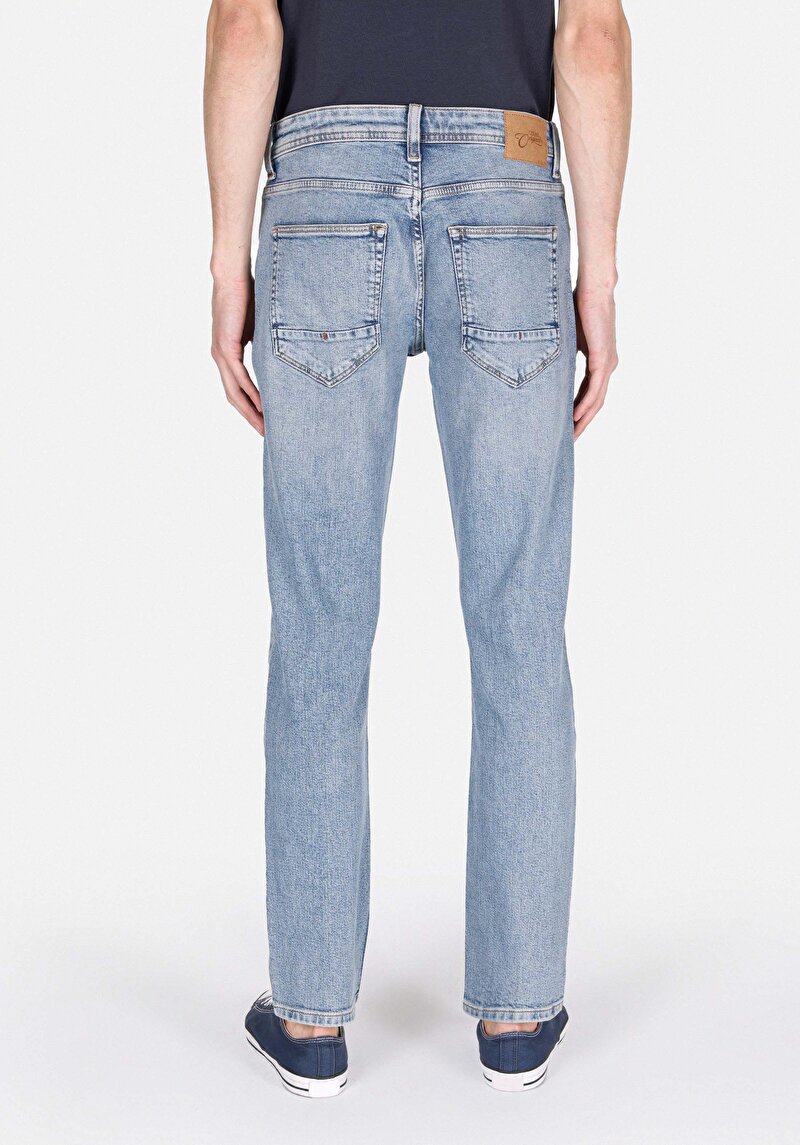 Зображення 044 Karl Джинси Чоловічі Блакитні Прямого Крою Cl1072980