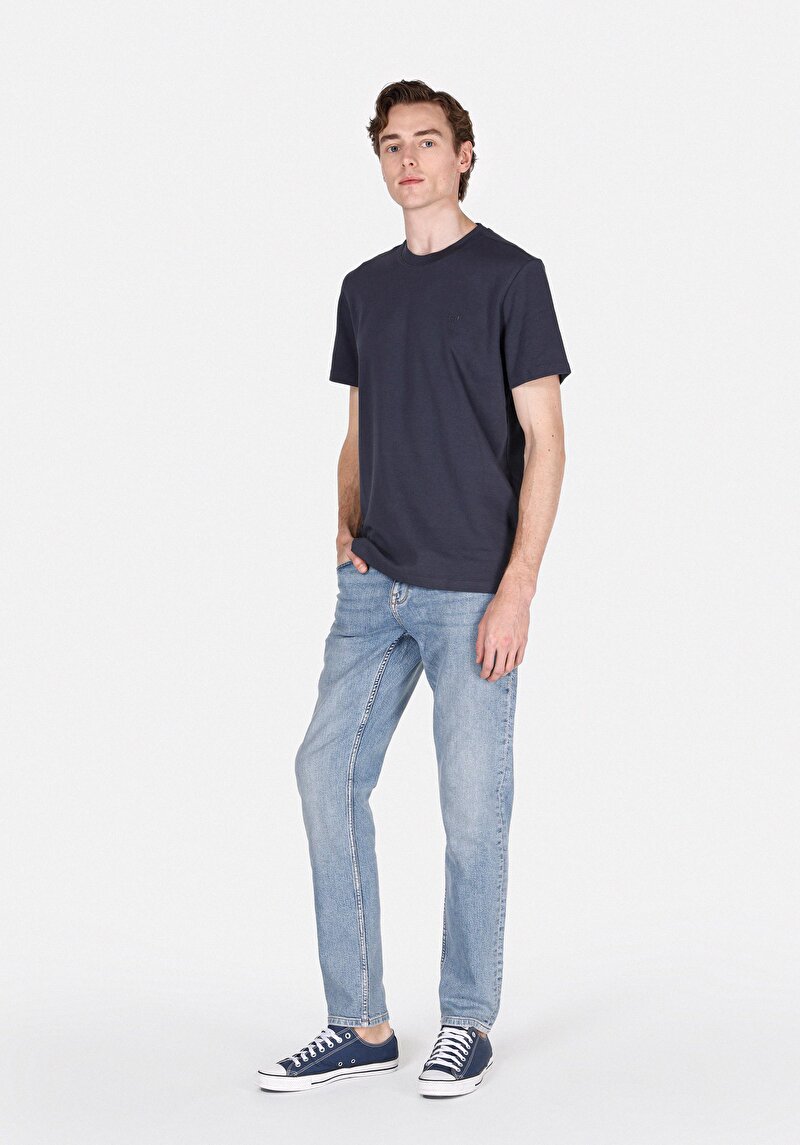 Зображення 044 Karl Джинси Чоловічі Блакитні Прямого Крою Cl1072980