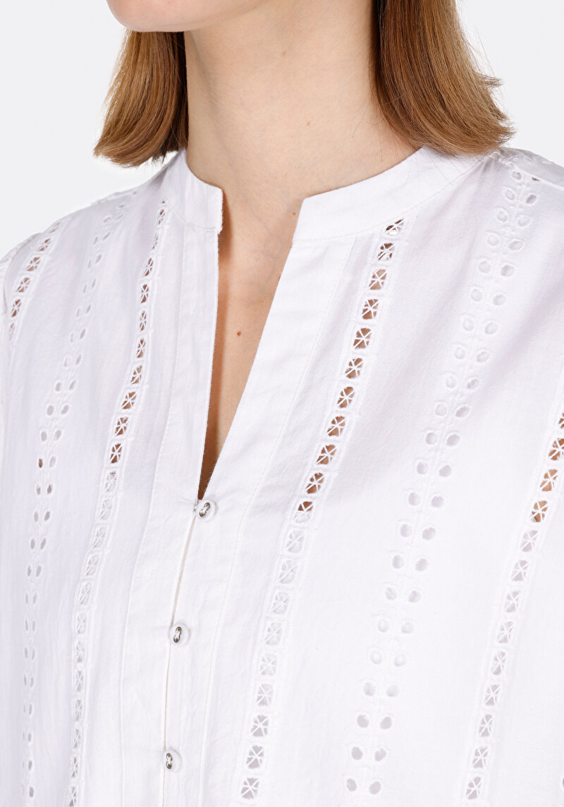 Показати інформацію про Сорочка З Довгим Рукавом Жіноча Біла  Cl1073021