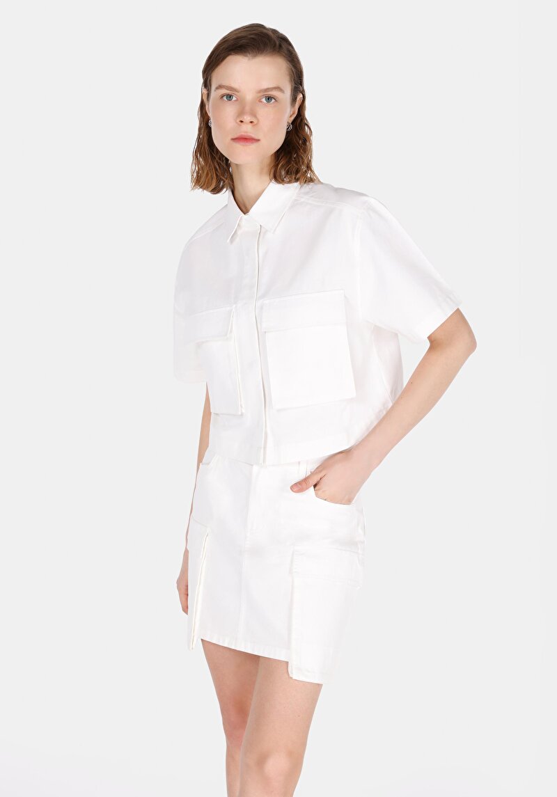 Зображення Сорочка З Коротким Рукавом Жіноча Біла  Cl1073342