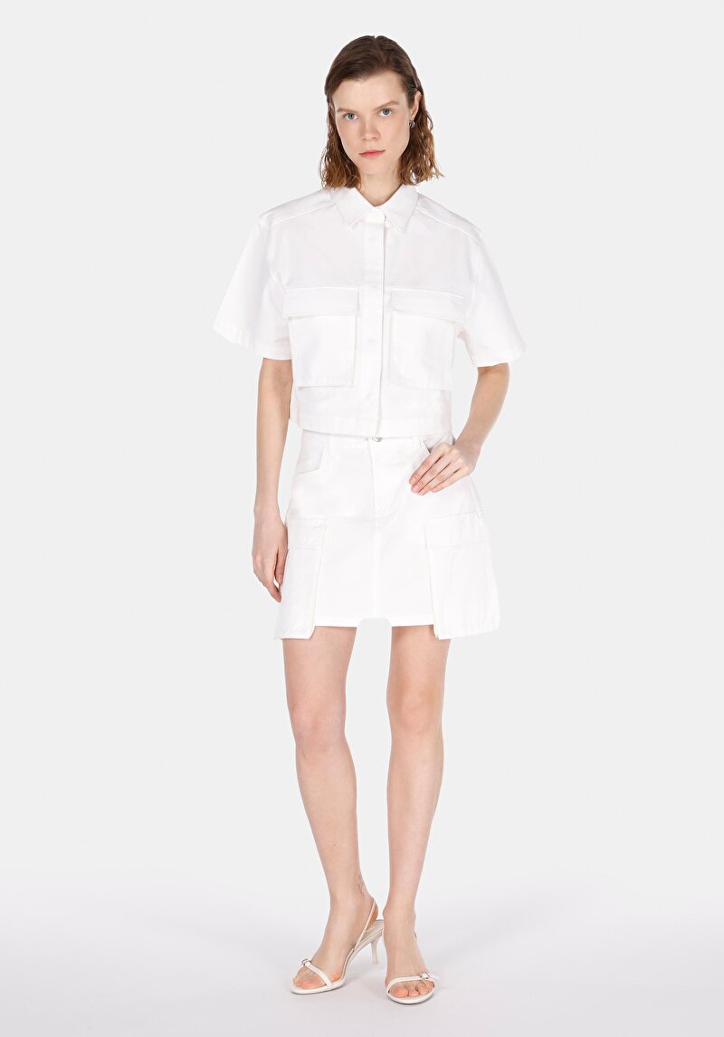 Показати інформацію про Сорочка З Коротким Рукавом Жіноча Біла  Cl1073342