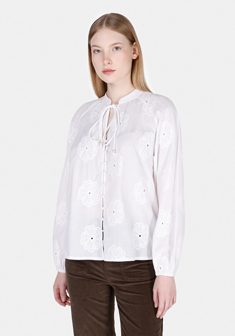 Зображення Сорочка З Довгим Рукавом Жіноча Біла Cl1073349