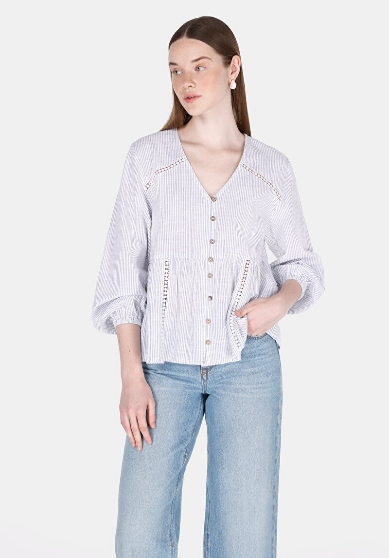 Зображення Сорочка З Довгим Рукавом Жіноча Біла Cl1073357