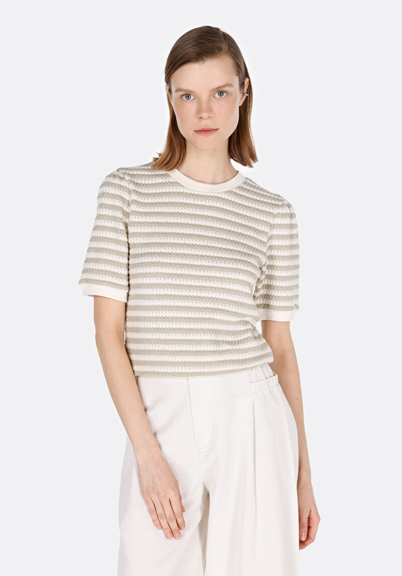 Зображення Светр Із Коротким Рукавом Жіночий Зелений  Cl1073970