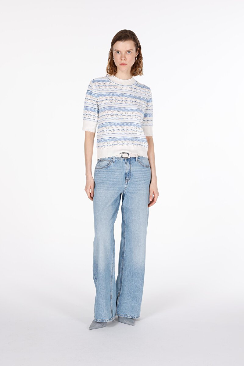 Показати інформацію про Светр Із Коротким Рукавом Жіночий Білий  Cl1073121