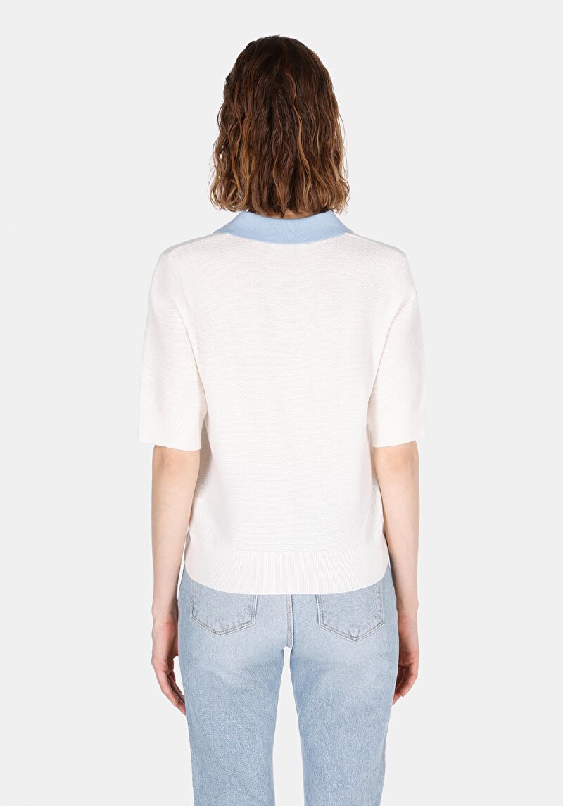 Показати інформацію про Светр Із Коротким Рукавом Жіночий Білий  Cl1073124