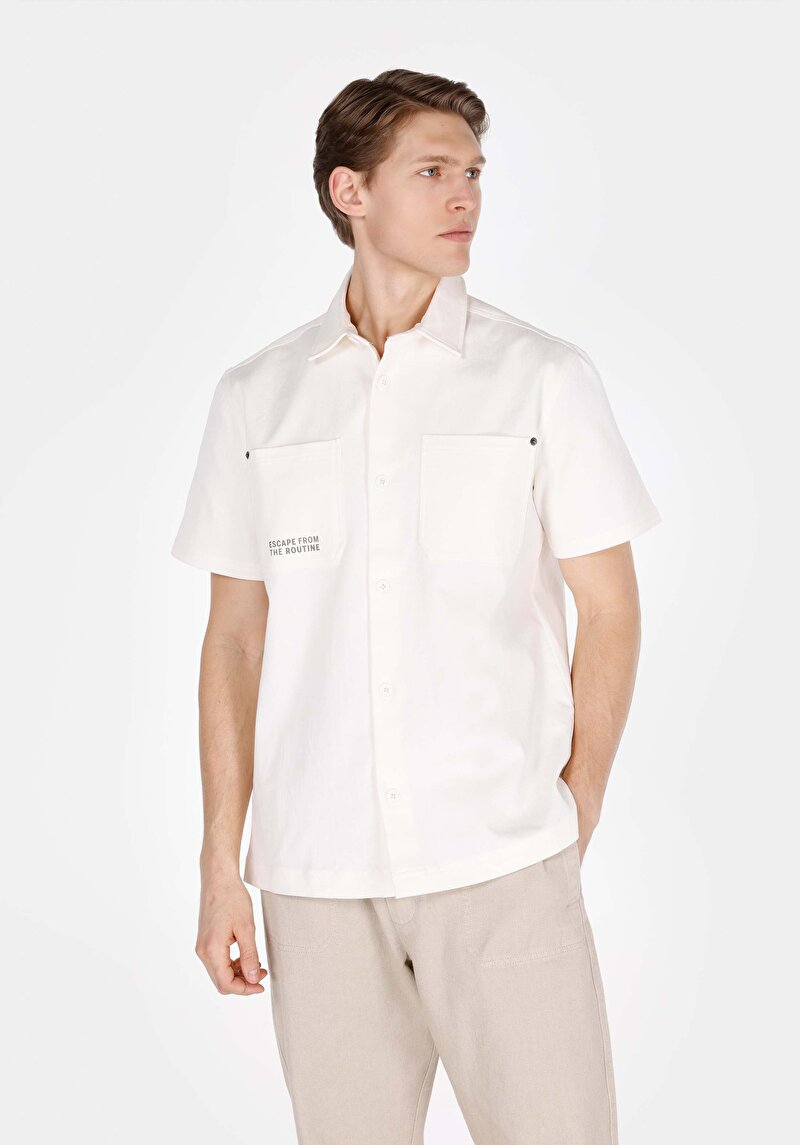 Зображення Сорочка З Коротким Рукавом Чоловіча Біла  Cl1073361
