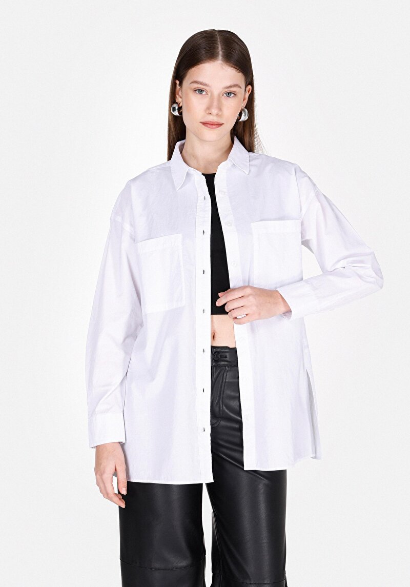 Зображення Сорочка З Довгим Рукавом Жіноча Біла Cl1073373