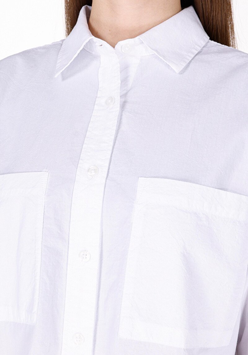 Показати інформацію про Сорочка З Довгим Рукавом Жіноча Біла  Cl1073373