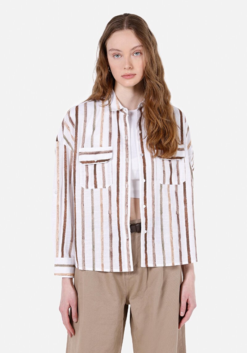 Зображення Сорочка З Довгим Рукавом Жіноча Біла  Cl1071820