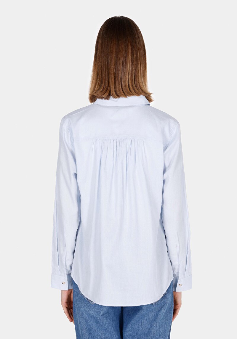 Показати інформацію про Сорочка З Довгим Рукавом Жіноча Блакитна  Cl1073407