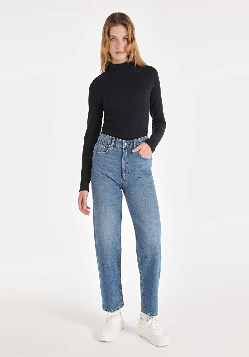 Зображення 884 Lauren Джинси Жіночі Блакитні Прямого Крою Cl1065423