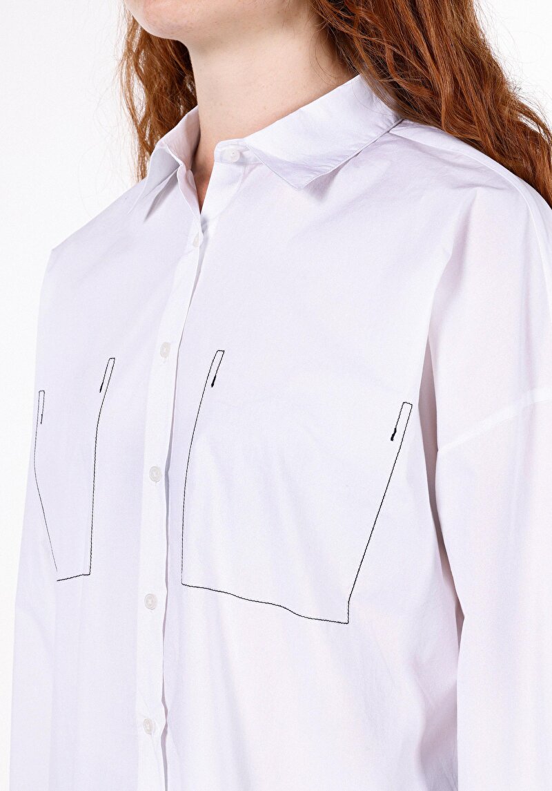 Зображення Сорочка З Довгим Рукавом Жіноча Біла Cl1071912