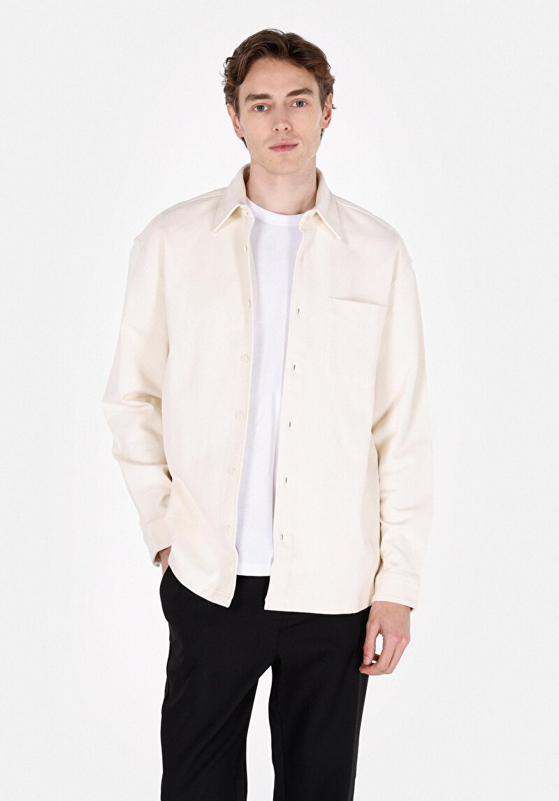 Зображення Сорочка З Довгим Рукавом Чоловіча Бежева Cl1072021