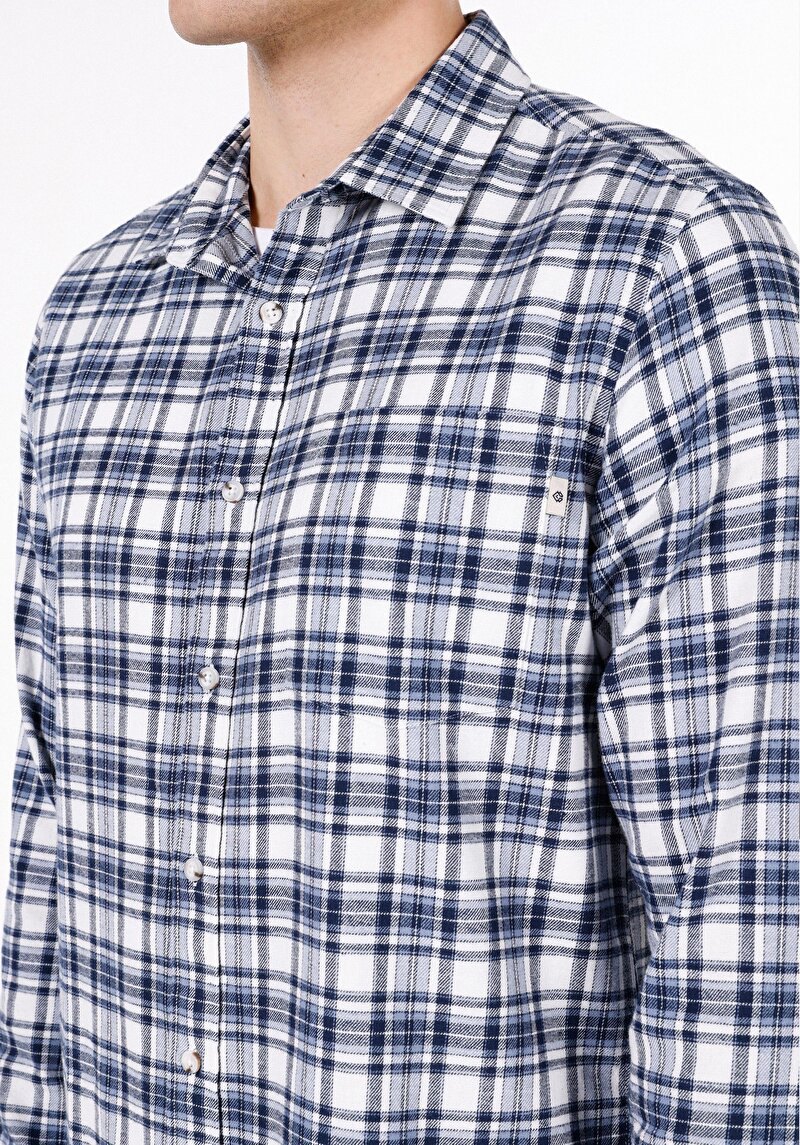 Показати інформацію про Сорочка З Довгим Рукавом Чоловіча Синя  Cl1072024