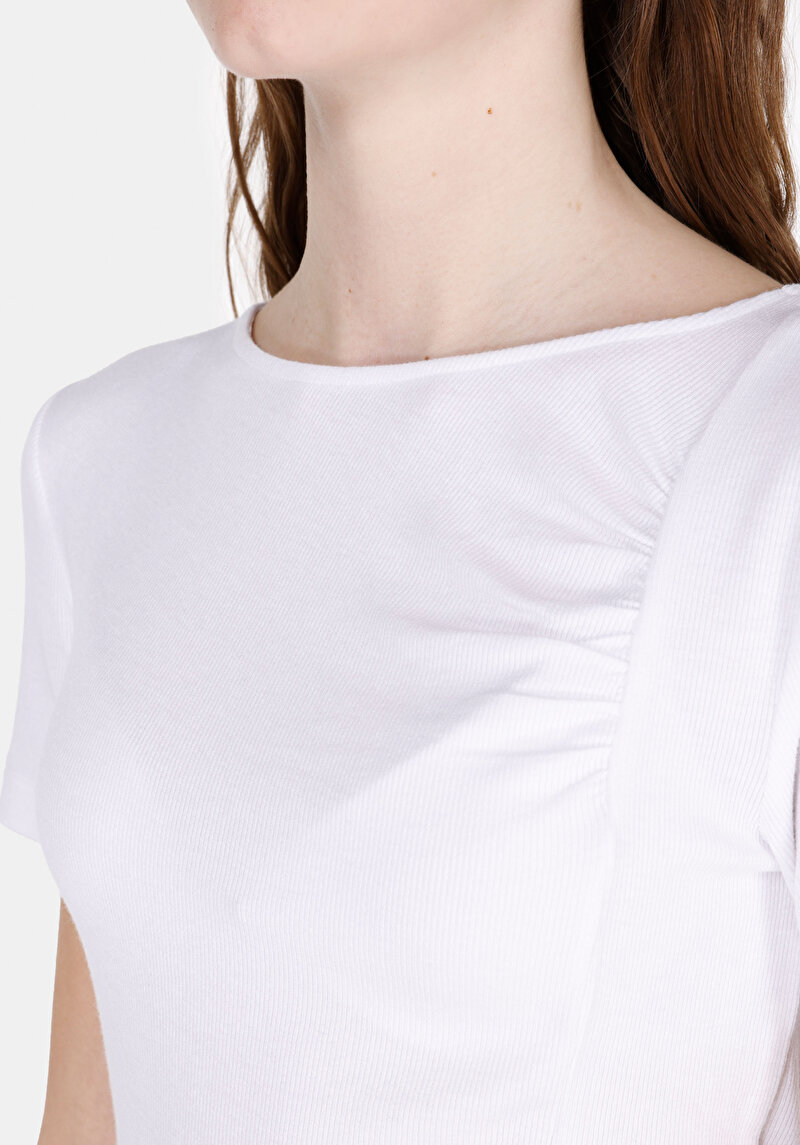 Показати інформацію про Блуза З Коротким Рукавом Жіночий Біла  Cl1073166