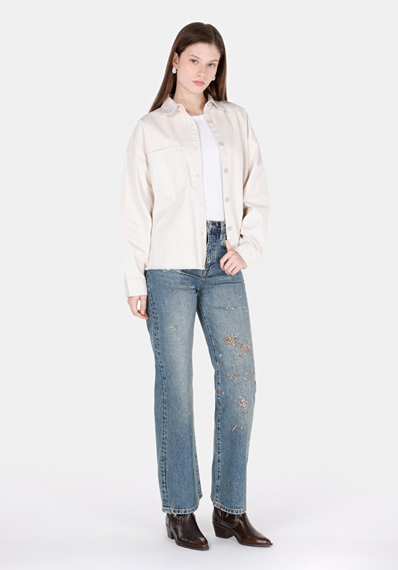 Показати інформацію про 900 Laris Джинси Жіночі  Прямого Крою Cl1074521