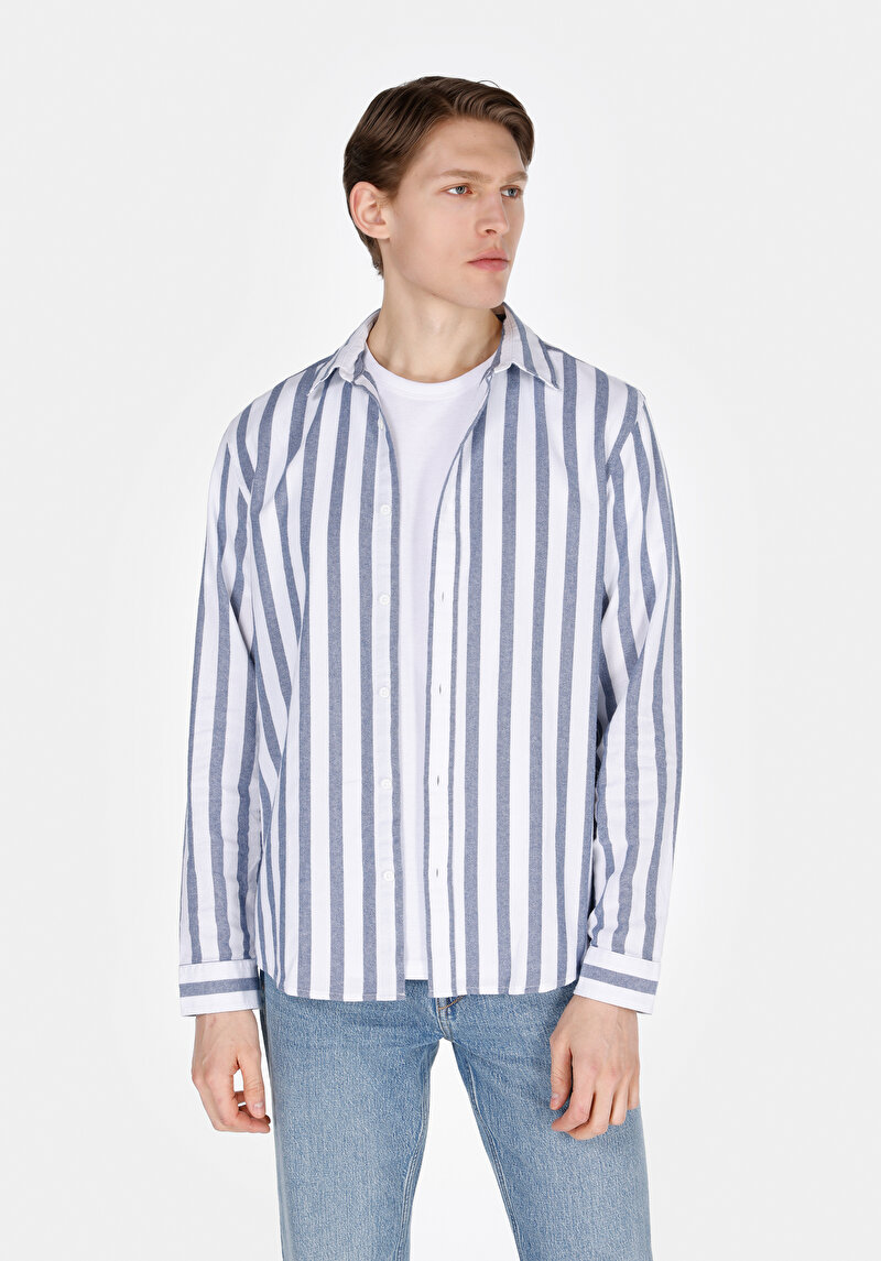 Зображення Сорочка З Довгим Рукавом Чоловіча Блакитна  Cl1073562