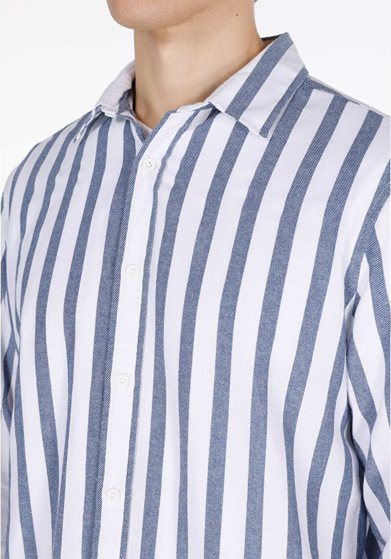 Показати інформацію про Сорочка З Довгим Рукавом Чоловіча Блакитна  Cl1073562