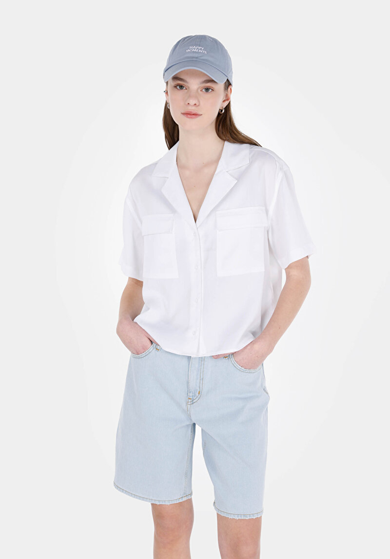 Зображення Сорочка З Коротким Рукавом Жіноча Біла Cl1074532