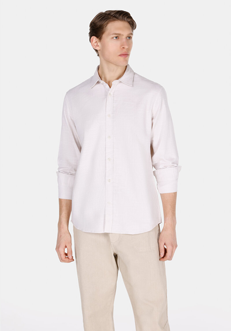 Зображення Сорочка З Довгим Рукавом Чоловіча Бежева  Cl1073563