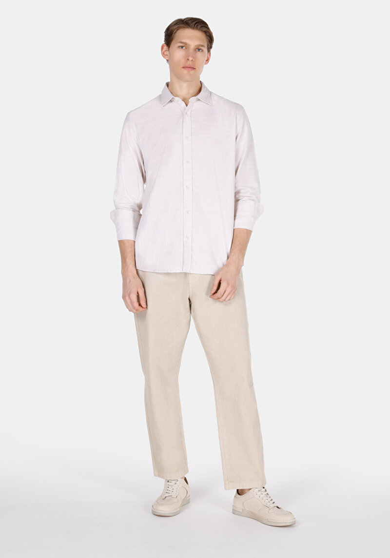 Зображення Сорочка З Довгим Рукавом Чоловіча Бежева Cl1073563