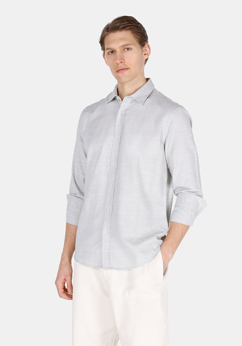 Зображення Сорочка З Довгим Рукавом Чоловіча Зелена  Cl1073563