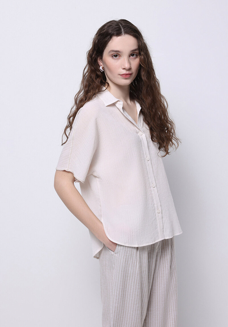 Зображення Сорочка З Коротким Рукавом Жіноча Біла  Cl1074244