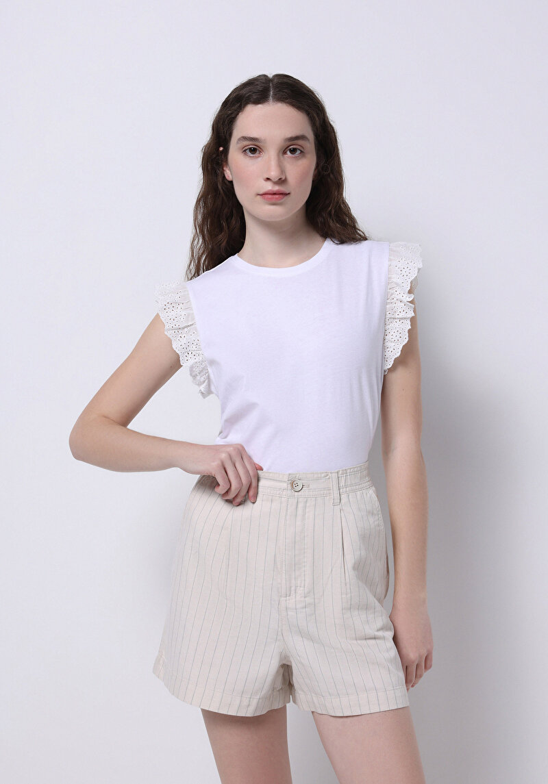 Зображення Блуза З Коротким Рукавом Жіночий Біла  Cl1074564