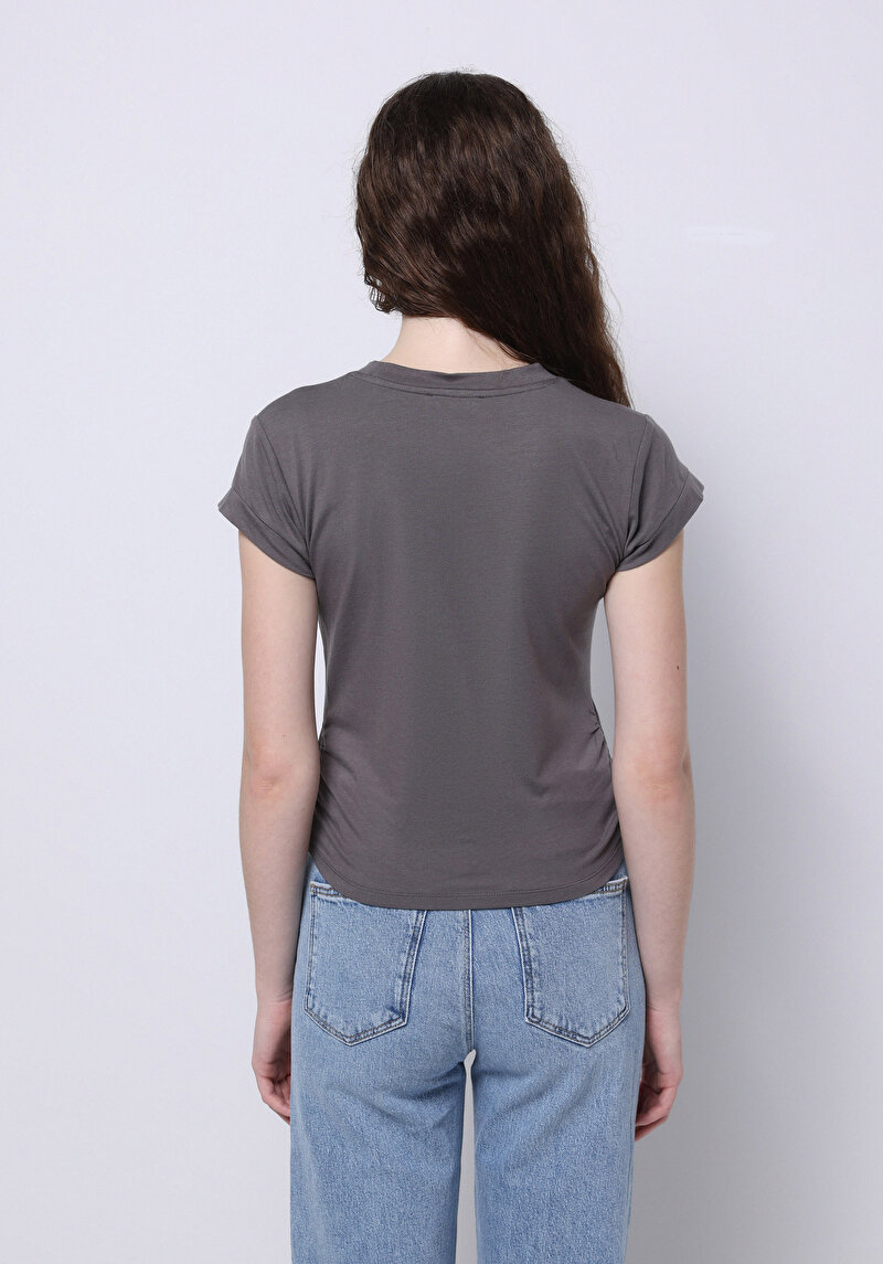 Показати інформацію про Блуза З Коротким Рукавом Жіночий Сіра  Cl1074571