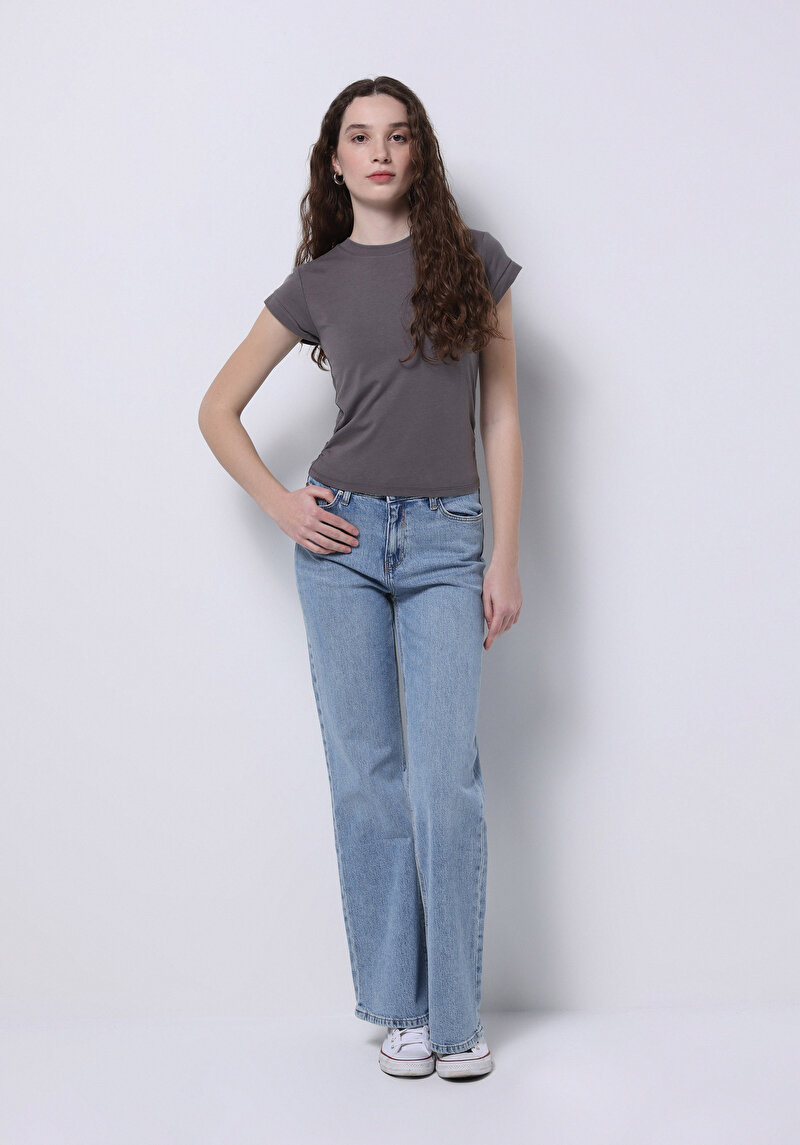 Показати інформацію про Блуза З Коротким Рукавом Жіночий Сіра  Cl1074571