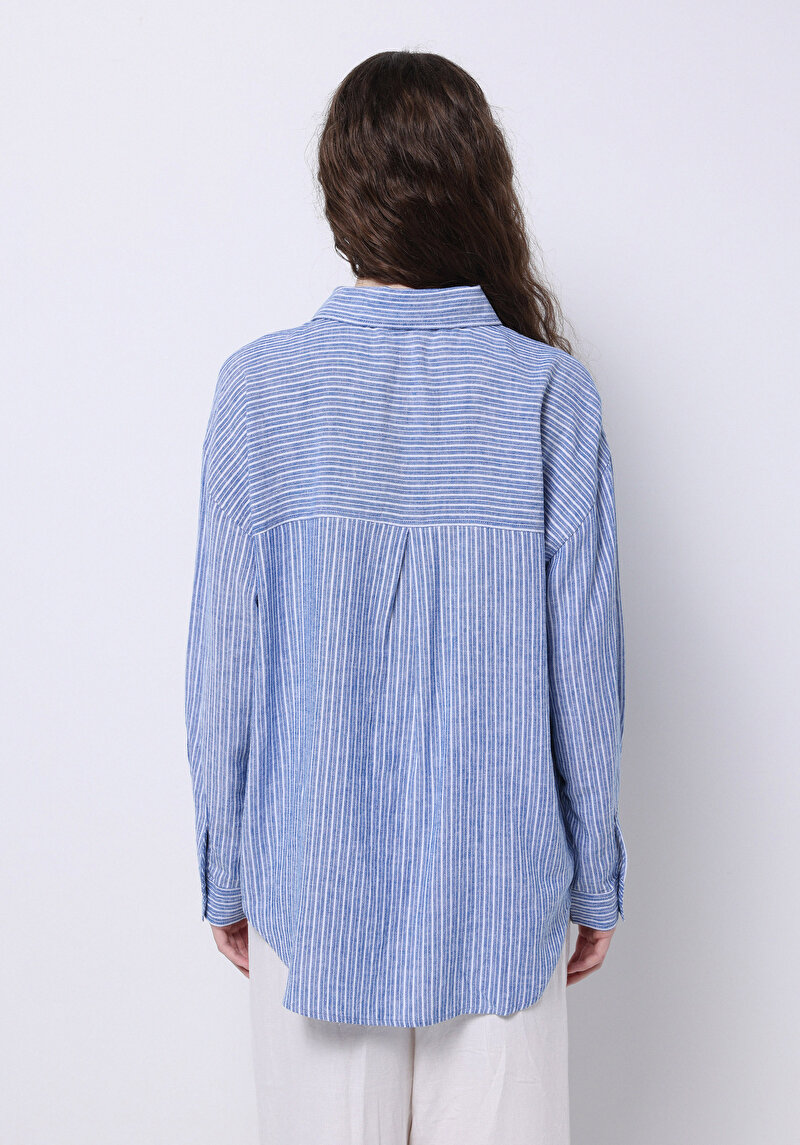 Показати інформацію про Сорочка З Довгим Рукавом Жіноча Блакитна  Cl1074631