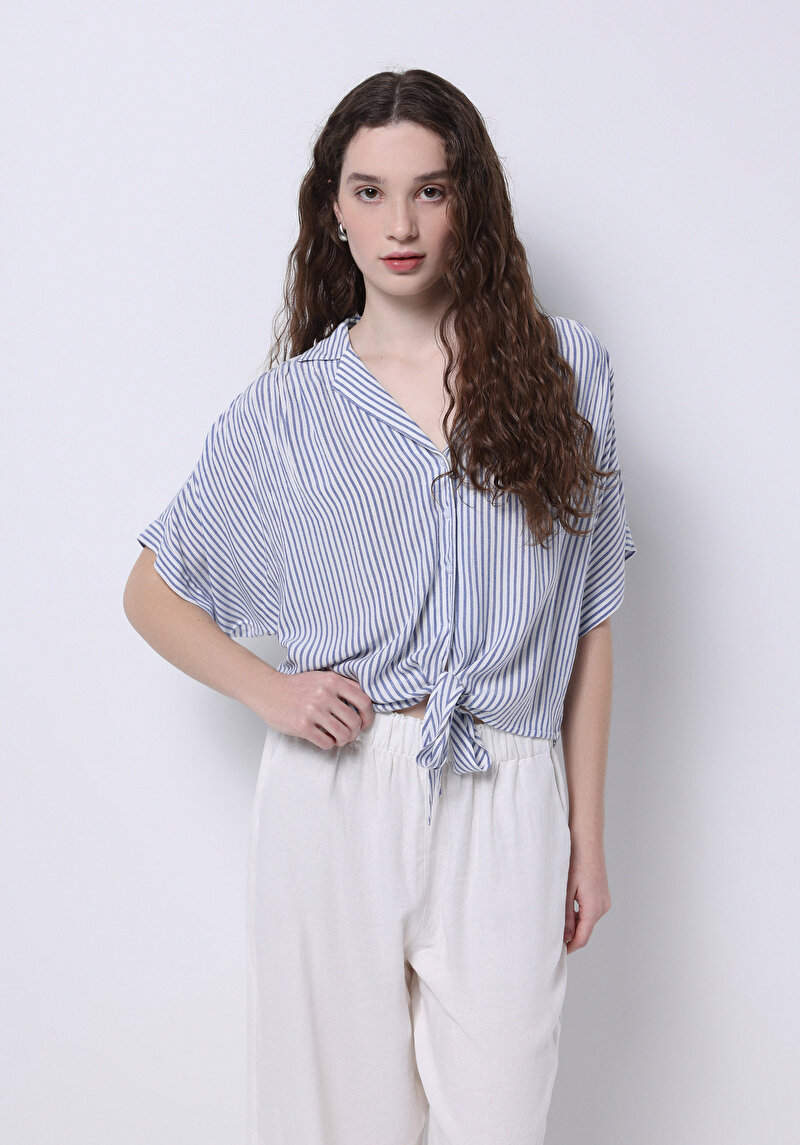 Зображення Сорочка З Коротким Рукавом Жіноча Блакитна  Cl1074646