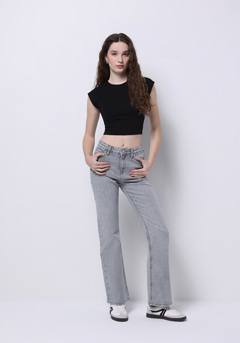 Показати інформацію про 791 Monica Джинси Жіночі Сірі Класичного Крою Cl1074865