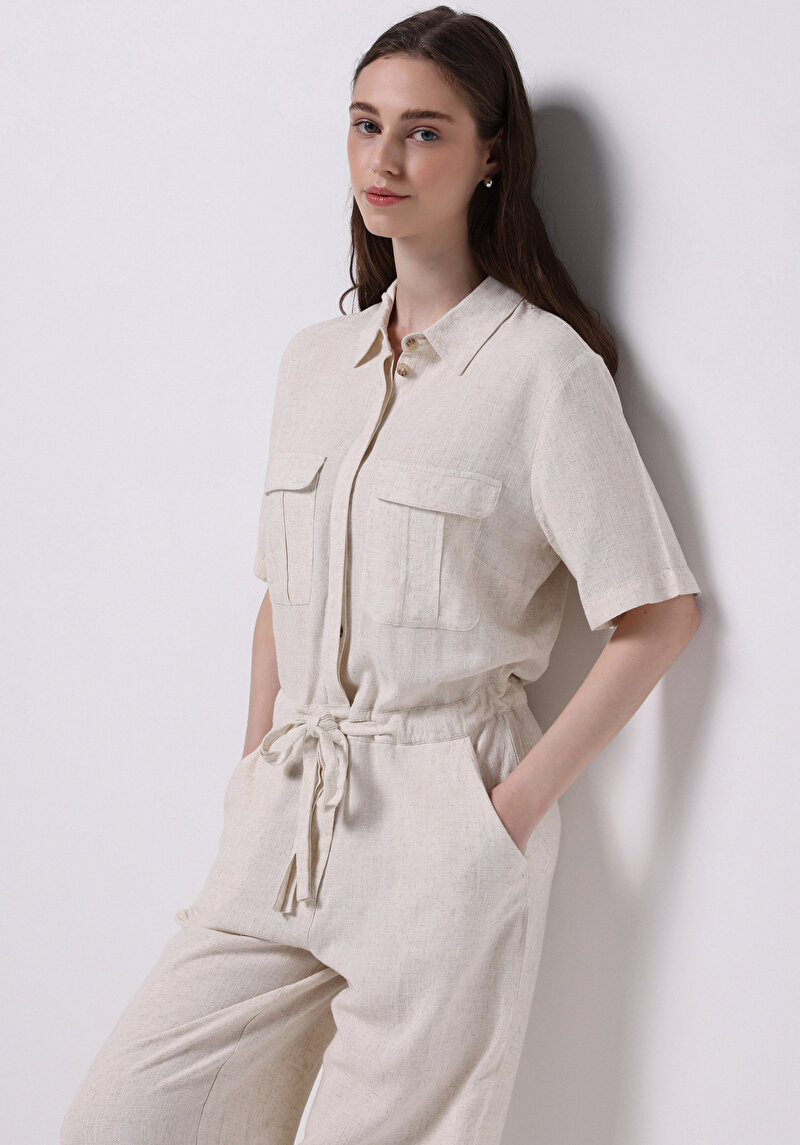 Показати інформацію про Комбінезон Жіночий Бежевий  Cl1073341