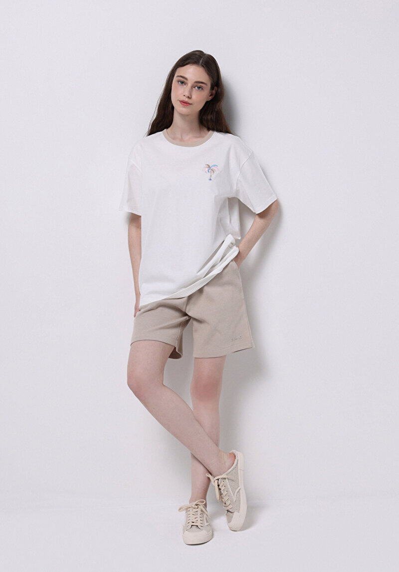 Показати інформацію про Футболка З Коротким Рукавом Жіноча Біла  Cl1073922