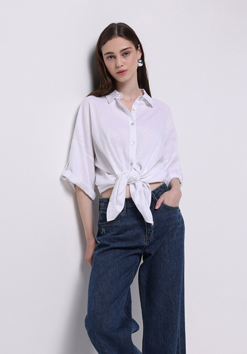 Зображення Сорочка З Довгим Рукавом Жіноча Біла  Cl1074035