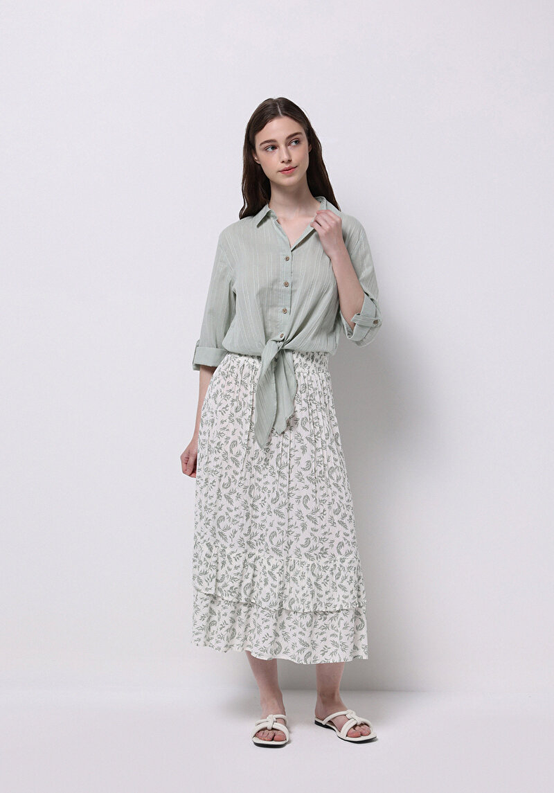 Показати інформацію про Сорочка З Довгим Рукавом Жіноча Зелена  Cl1074619