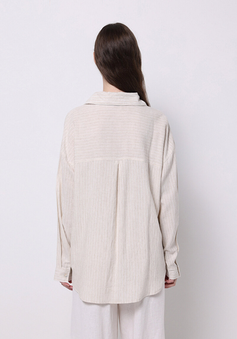 Показати інформацію про Сорочка З Довгим Рукавом Жіноча Бежева  Cl1074631