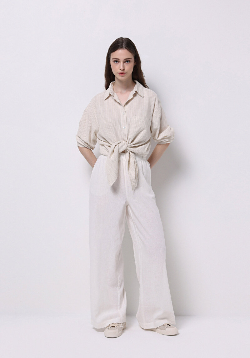 Показати інформацію про Сорочка З Довгим Рукавом Жіноча Бежева  Cl1074631