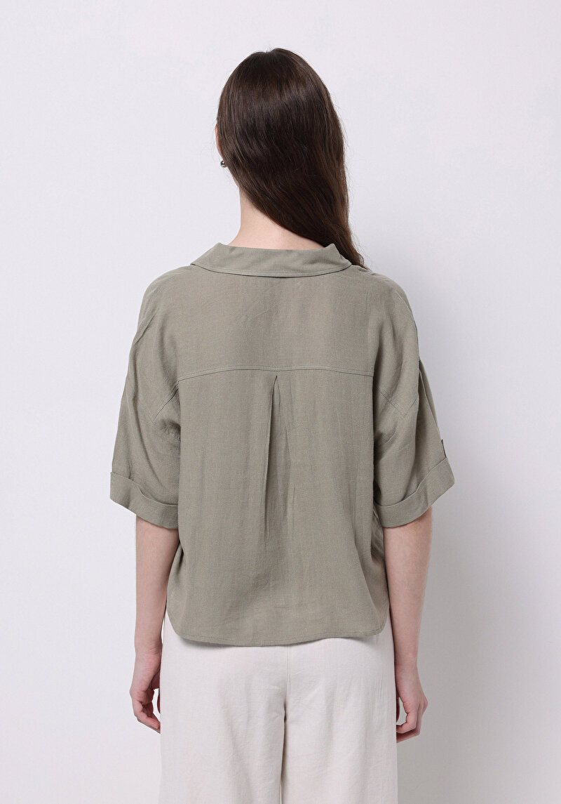 Показати інформацію про Сорочка З Коротким Рукавом Жіноча Зелена  Cl1074649