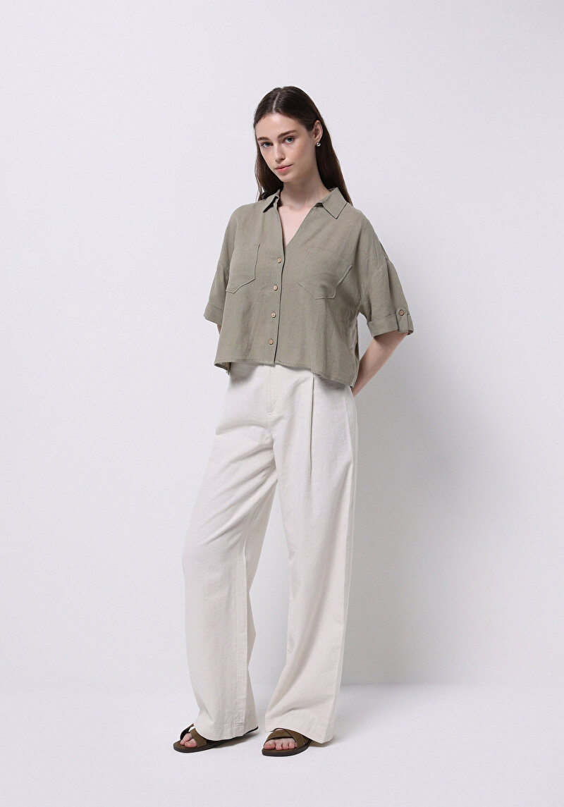 Зображення Сорочка З Коротким Рукавом Жіноча Зелена Cl1074649