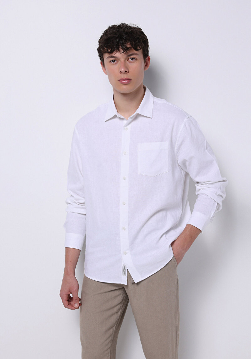 Зображення Сорочка З Довгим Рукавом Чоловіча Біла Cl1074490