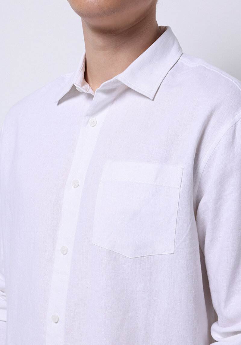 Показати інформацію про Сорочка З Довгим Рукавом Чоловіча Біла  Cl1074490