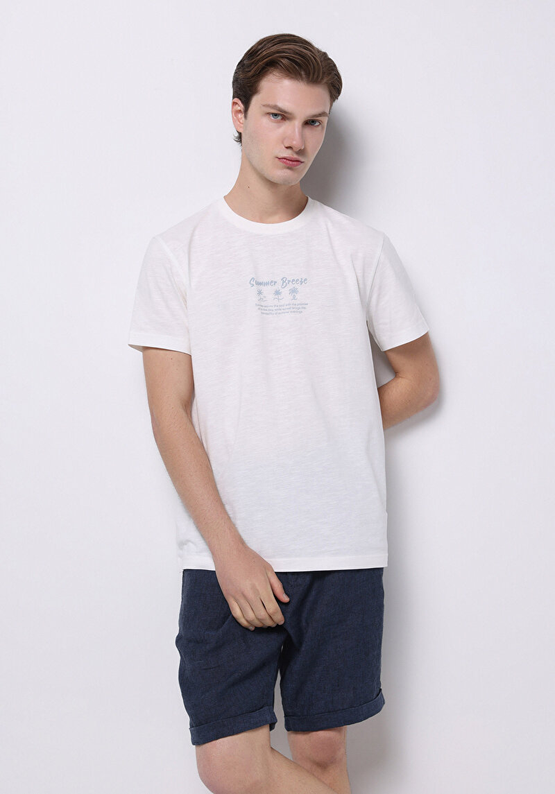 Зображення Футболка З Коротким Рукавом Чоловіча Біла  Cl1074202