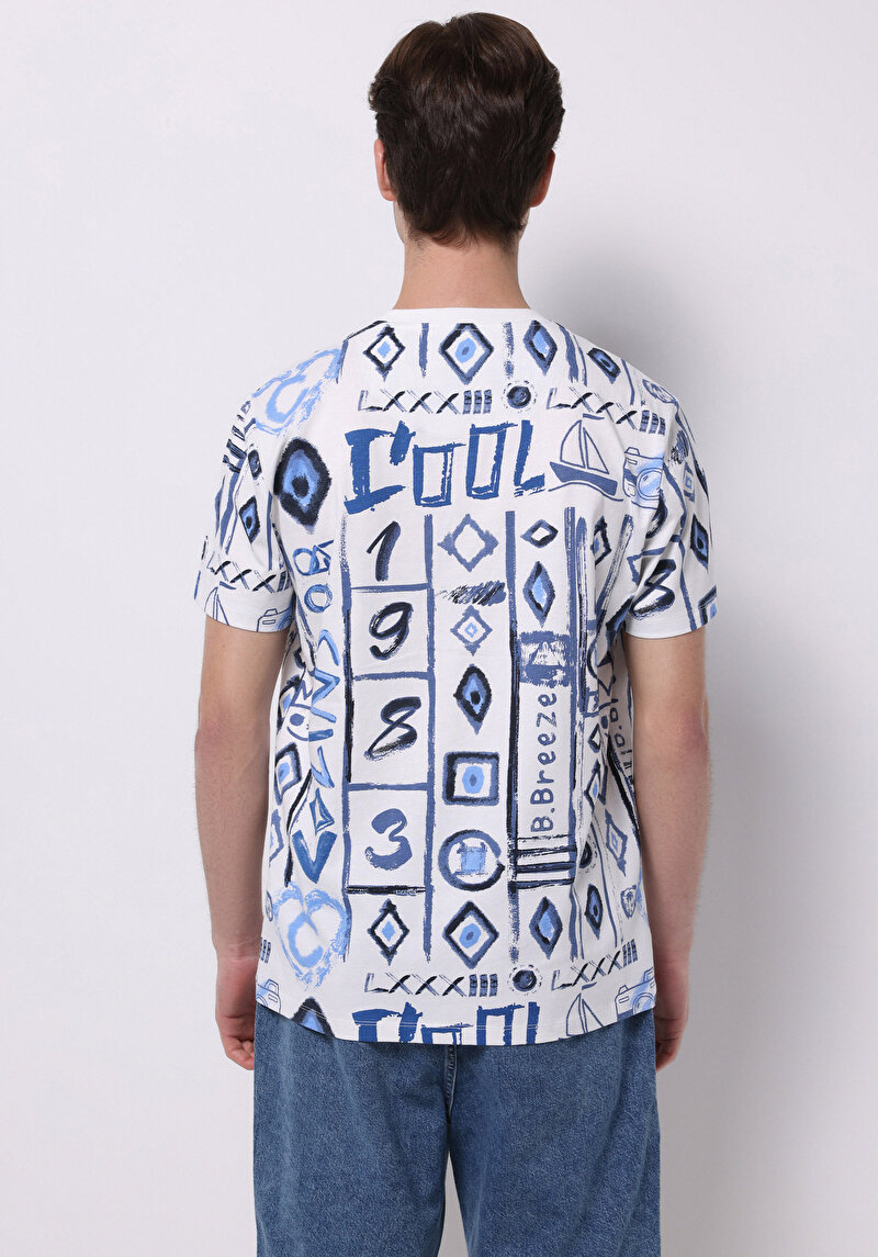 Показати інформацію про Футболка З Коротким Рукавом Чоловіча Блакитна  Cl1074213