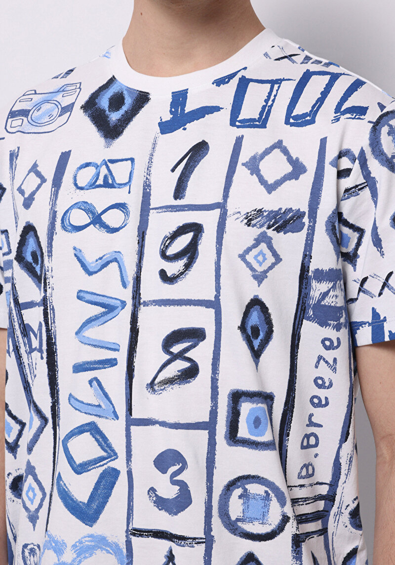 Показати інформацію про Футболка З Коротким Рукавом Чоловіча Блакитна  Cl1074213