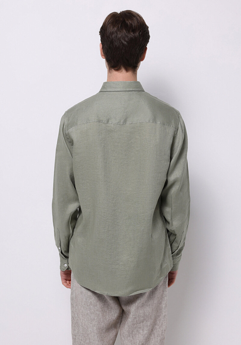 Зображення Сорочка З Довгим Рукавом Чоловіча Зелена Cl1074493