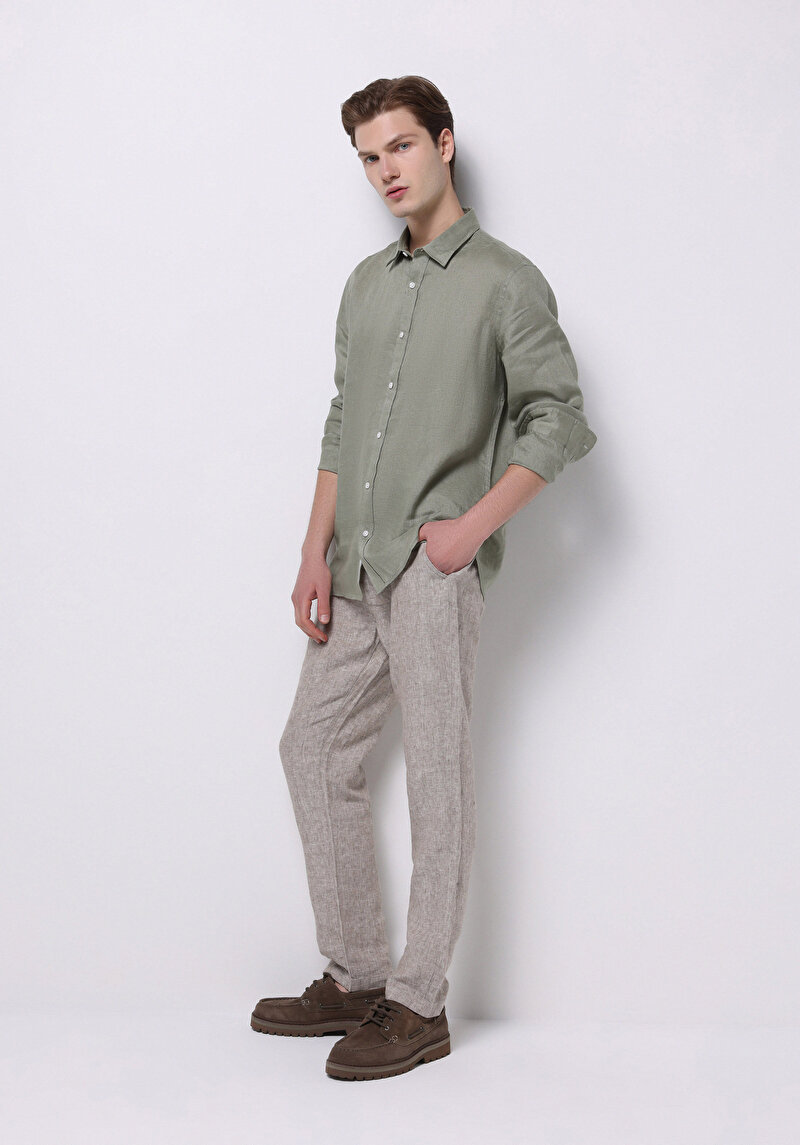 Зображення Сорочка З Довгим Рукавом Чоловіча Зелена Cl1074493