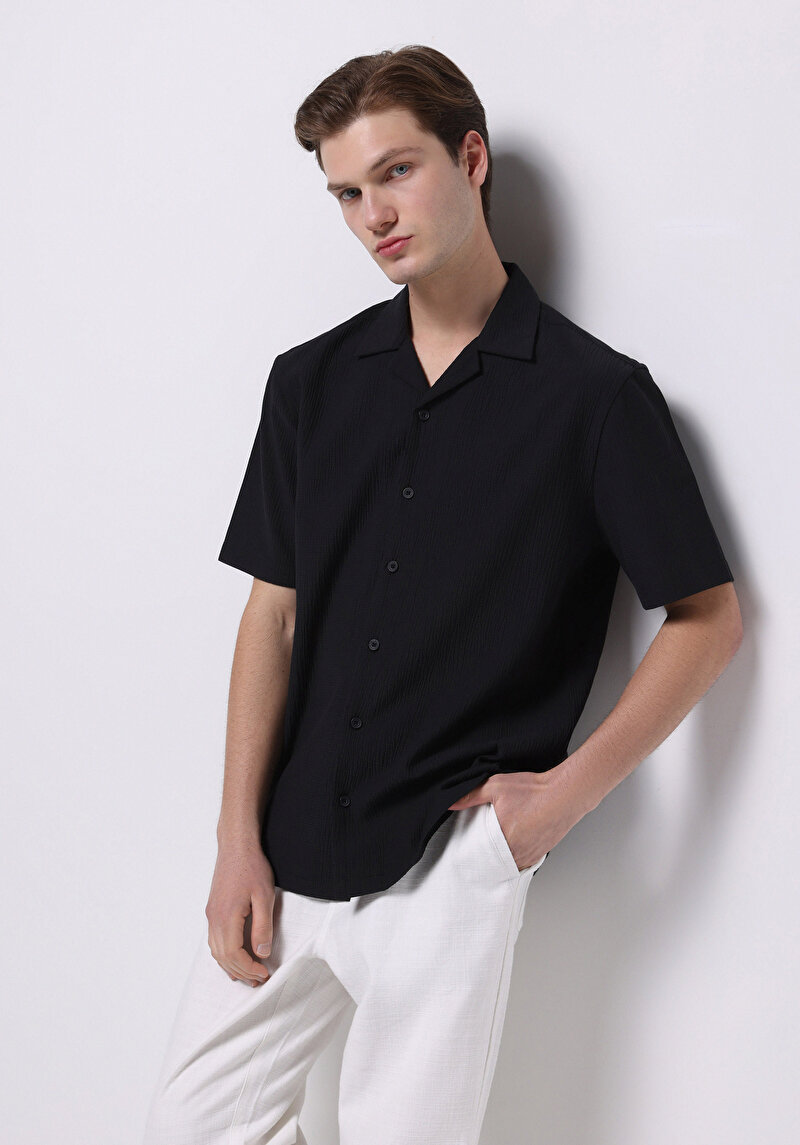 Зображення Сорочка З Коротким Рукавом Чоловіча Чорна Cl1074590